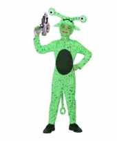 Groen alien pak space gun kinderen